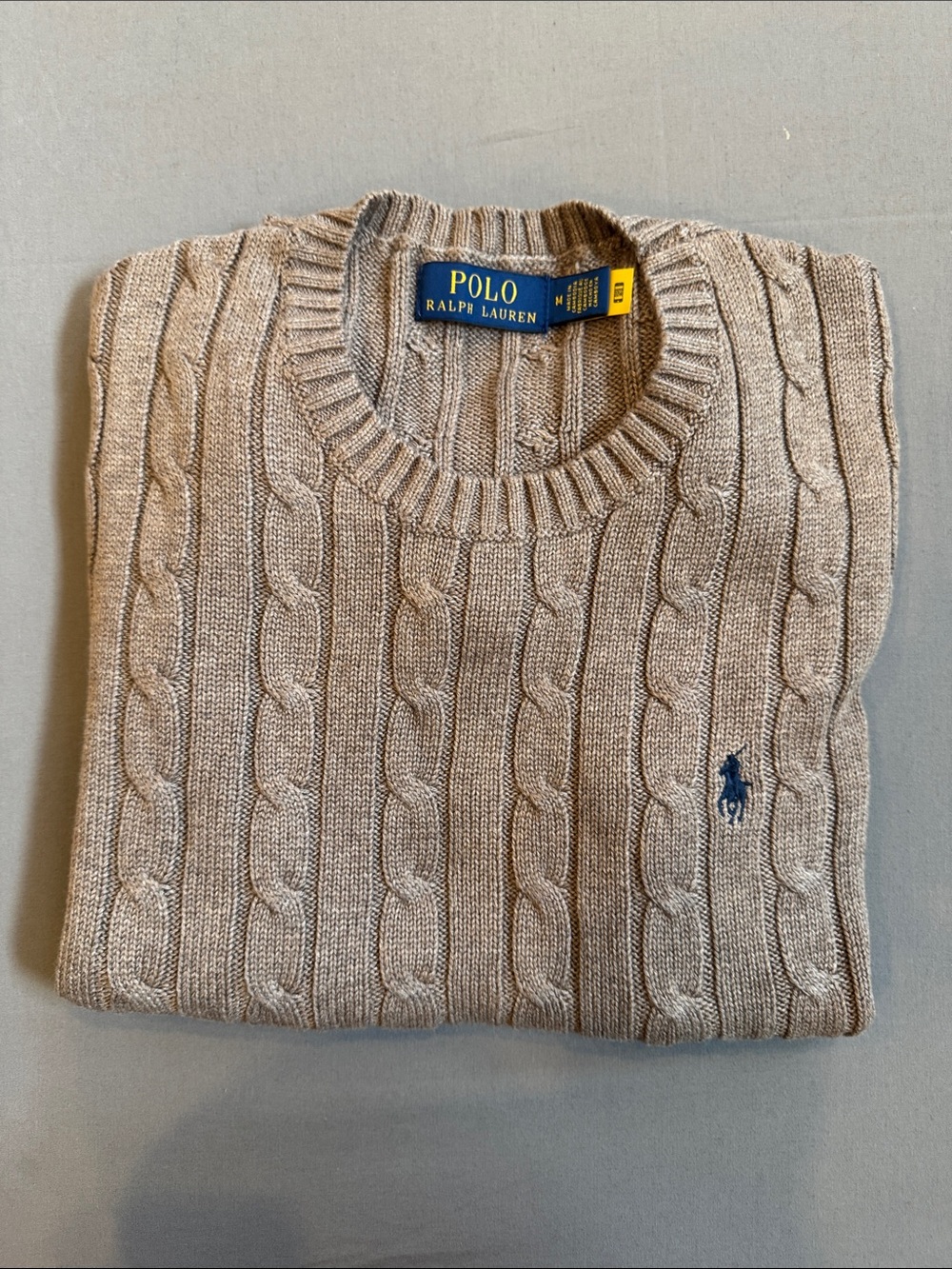 Ralph Lauren Brown Cable Knit Short Sleeve Sweater Tee - Picture 5 of 5